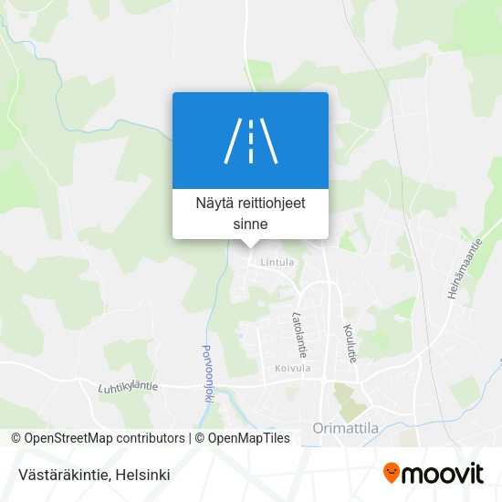 Västäräkintie kartta