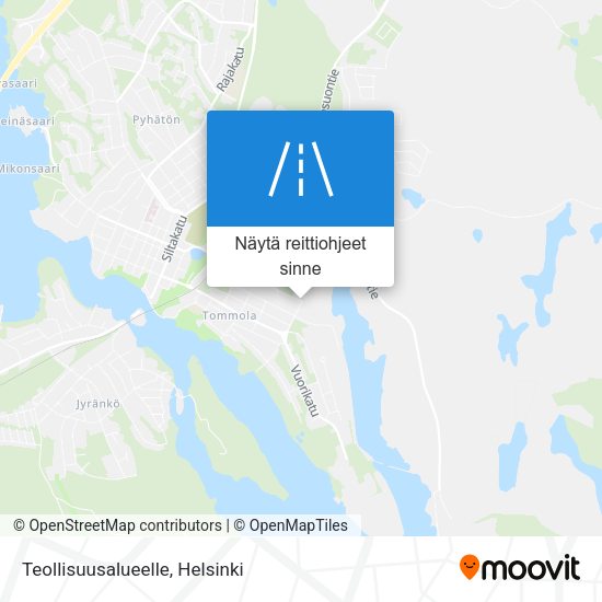 Teollisuusalueelle kartta
