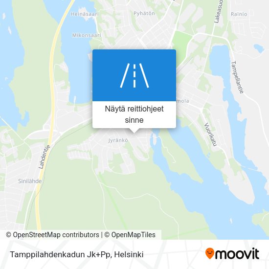 Tamppilahdenkadun Jk+Pp kartta