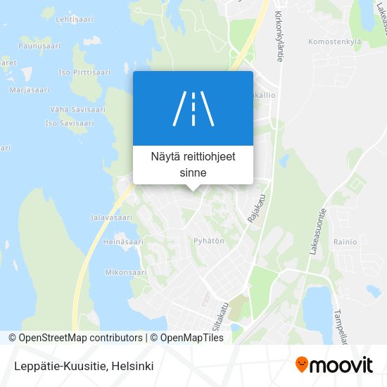 Leppätie-Kuusitie kartta