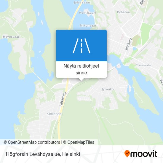 Högforsin Levähdysalue kartta