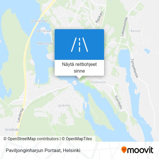 Paviljonginharjun Portaat kartta