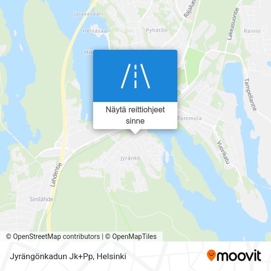 Jyrängönkadun Jk+Pp kartta