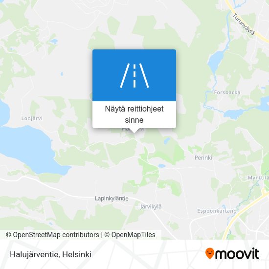 Halujärventie kartta
