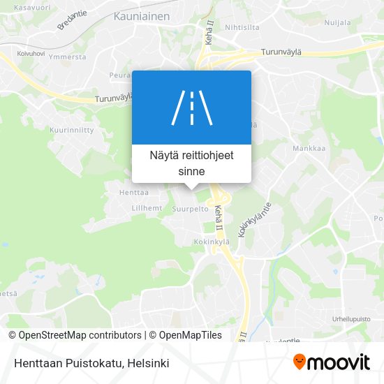 Henttaan Puistokatu kartta
