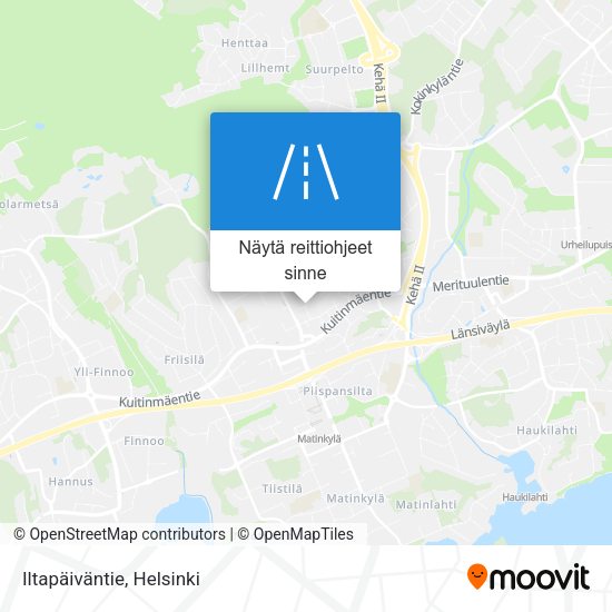Iltapäiväntie kartta
