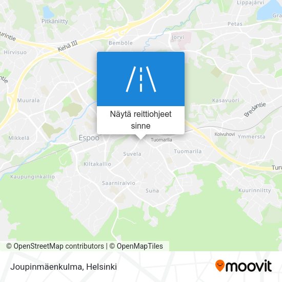 Joupinmäenkulma kartta