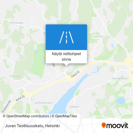 Juvan Teollisuuskatu kartta