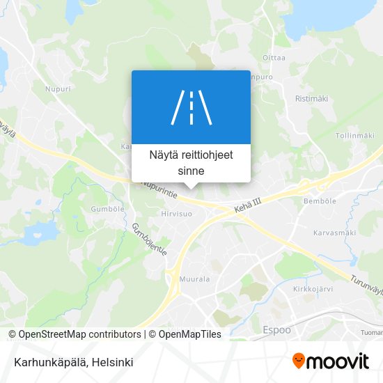 Karhunkäpälä kartta