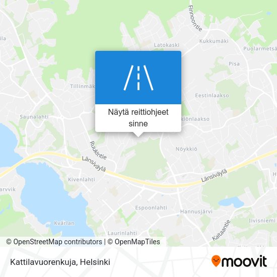Kattilavuorenkuja kartta