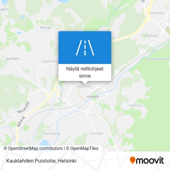 Kauklahden Puistotie kartta