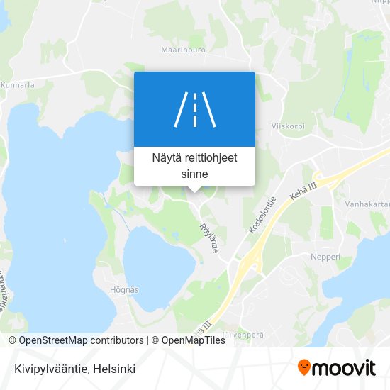 Kivipylvääntie kartta