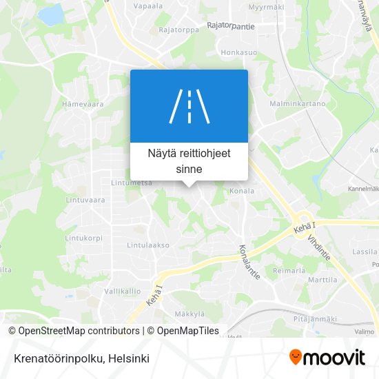 Krenatöörinpolku kartta