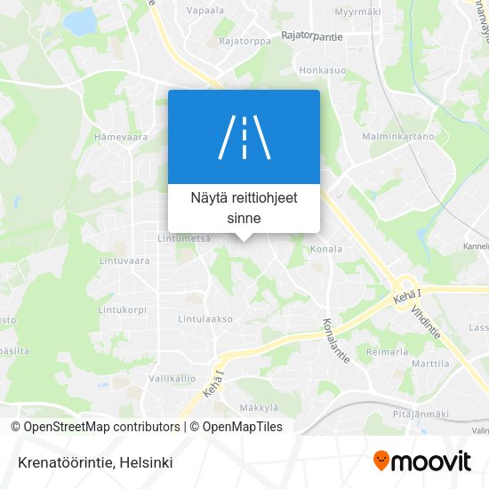 Krenatöörintie kartta