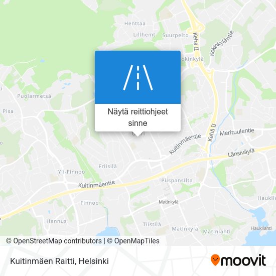 Kuitinmäen Raitti kartta
