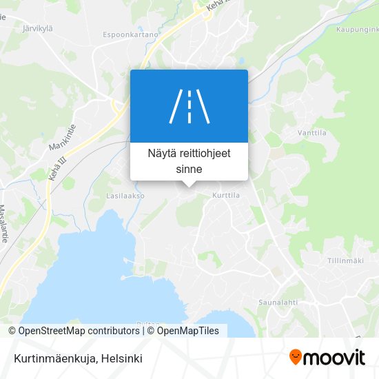 Kurtinmäenkuja kartta