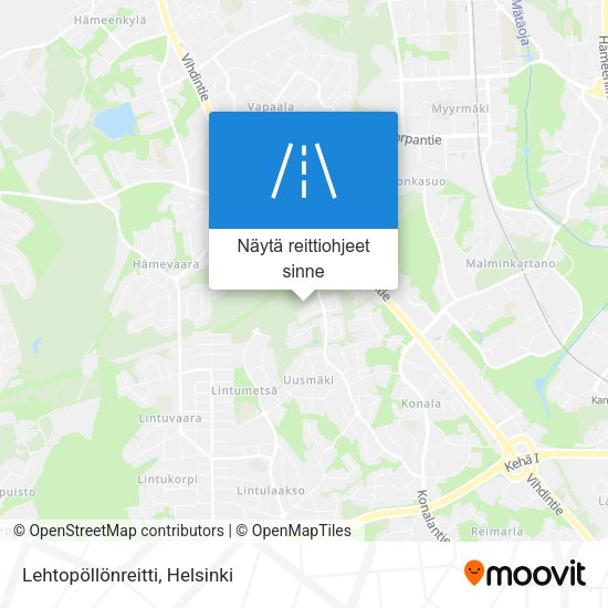 Lehtopöllönreitti kartta