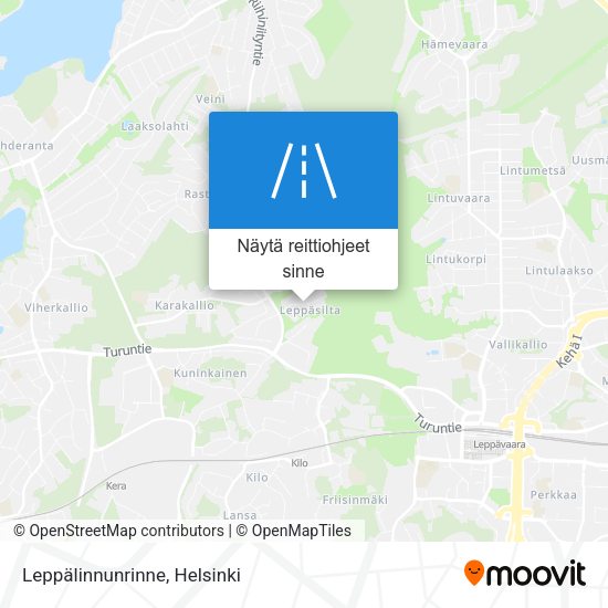 Leppälinnunrinne kartta