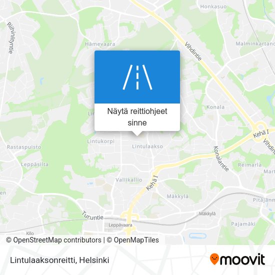 Lintulaaksonreitti kartta