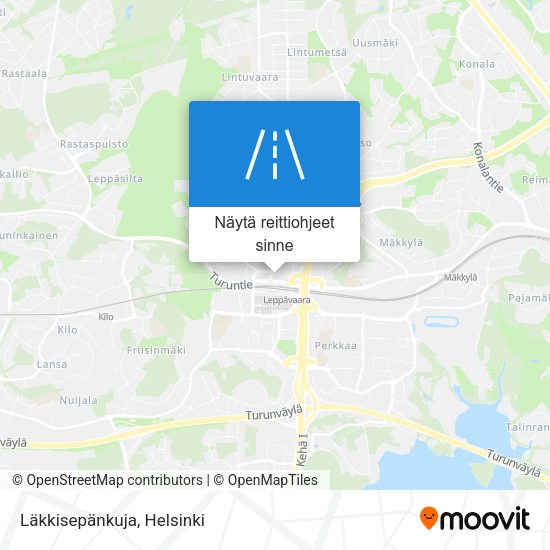 Läkkisepänkuja kartta
