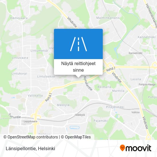 Länsipellontie kartta