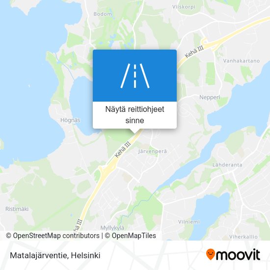Matalajärventie kartta