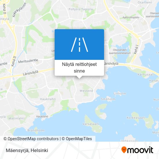 Mäensyrjä kartta