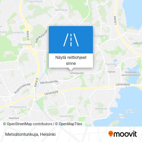 Metsätontunkuja kartta