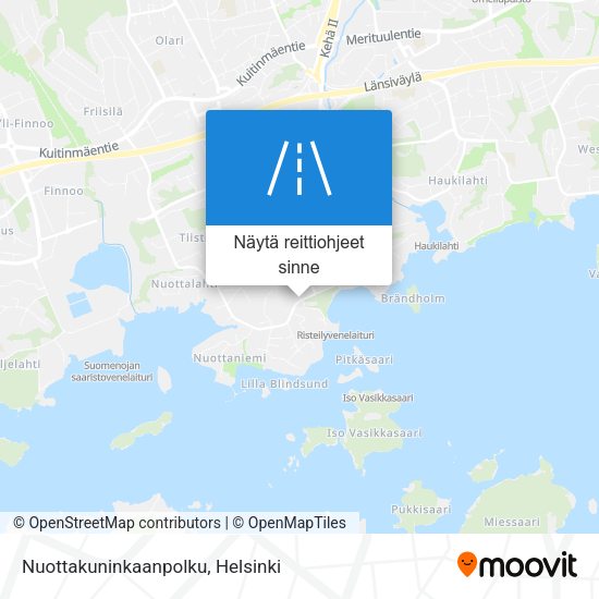 Nuottakuninkaanpolku kartta