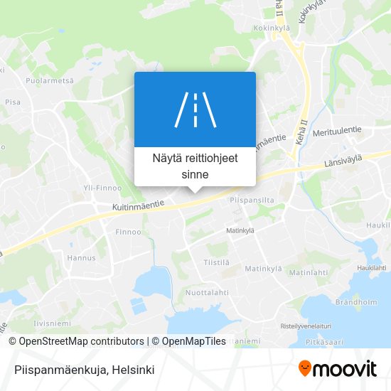 Piispanmäenkuja kartta