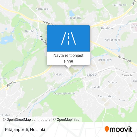 Pitäjänportti kartta