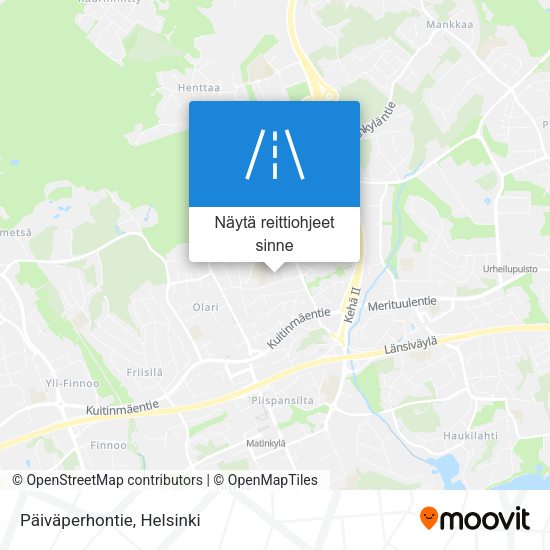 Päiväperhontie kartta