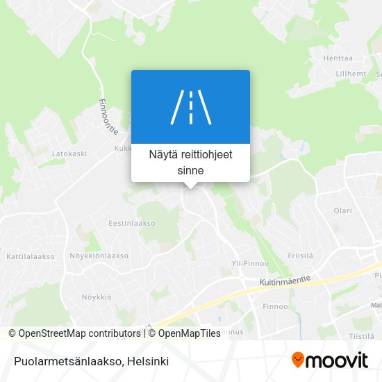 Puolarmetsänlaakso kartta