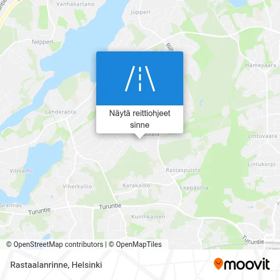 Rastaalanrinne kartta