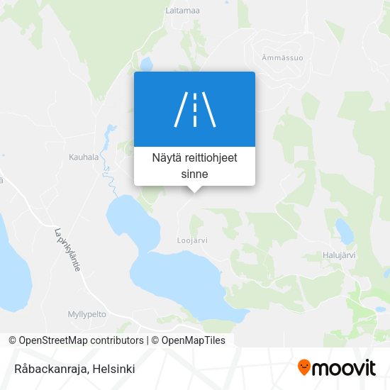 Råbackanraja kartta