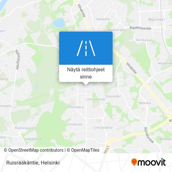 Ruisrääkäntie kartta