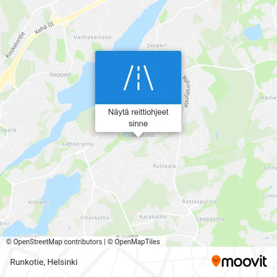 Runkotie kartta