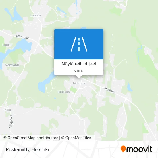 Ruskaniitty kartta