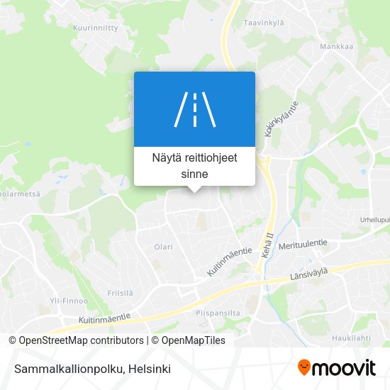 Sammalkallionpolku kartta