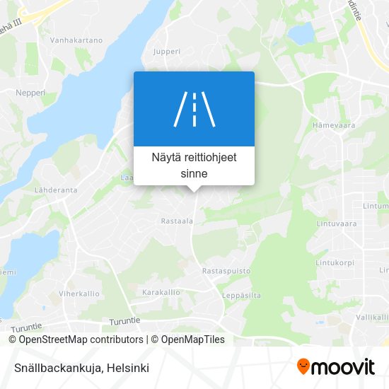 Snällbackankuja kartta