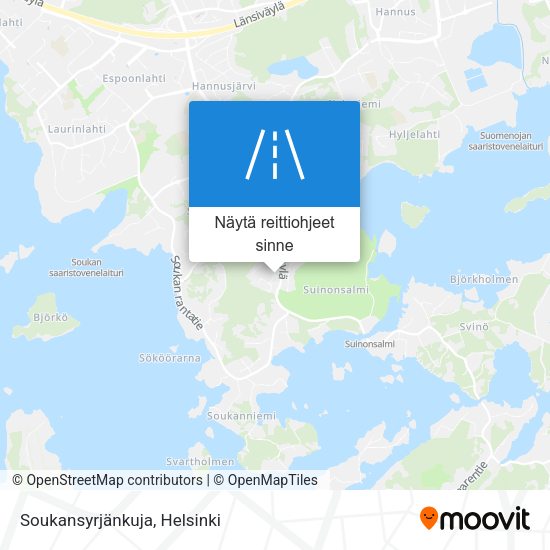 Soukansyrjänkuja kartta