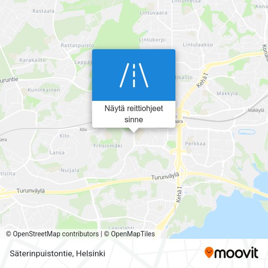 Säterinpuistontie kartta