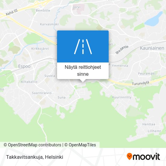 Takkavitsankuja kartta