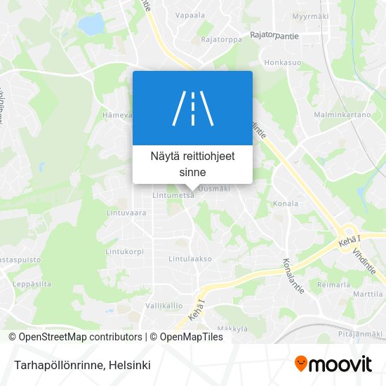 Tarhapöllönrinne kartta