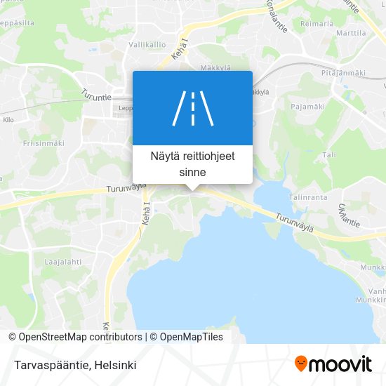 Tarvaspääntie kartta