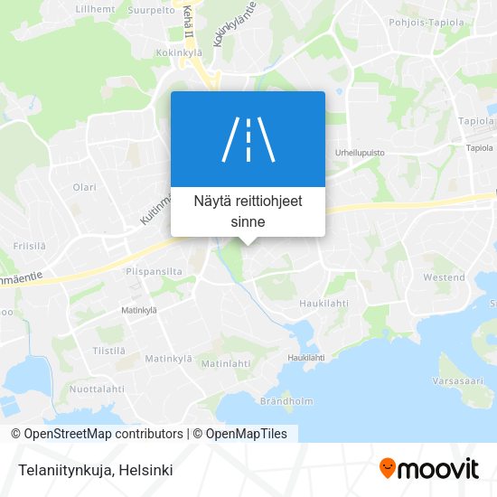Telaniitynkuja kartta