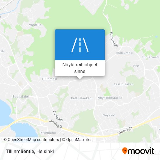 Tillinmäentie kartta