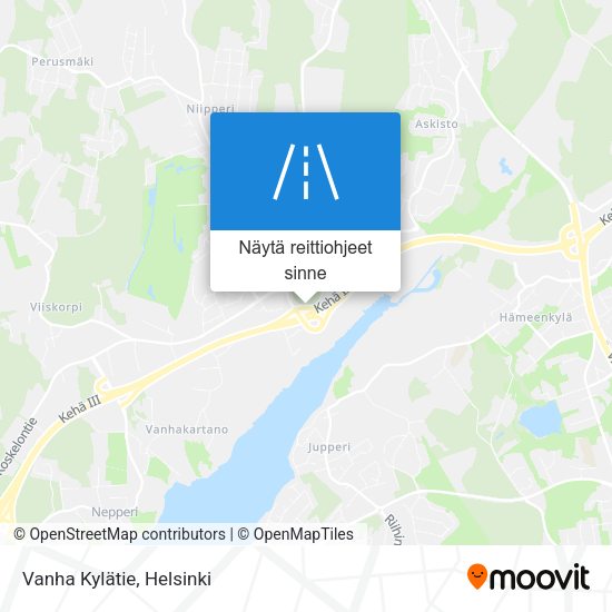 Vanha Kylätie kartta