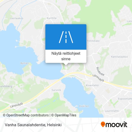 Vanha Saunalahdentie kartta