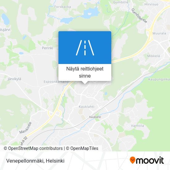 Venepellonmäki kartta